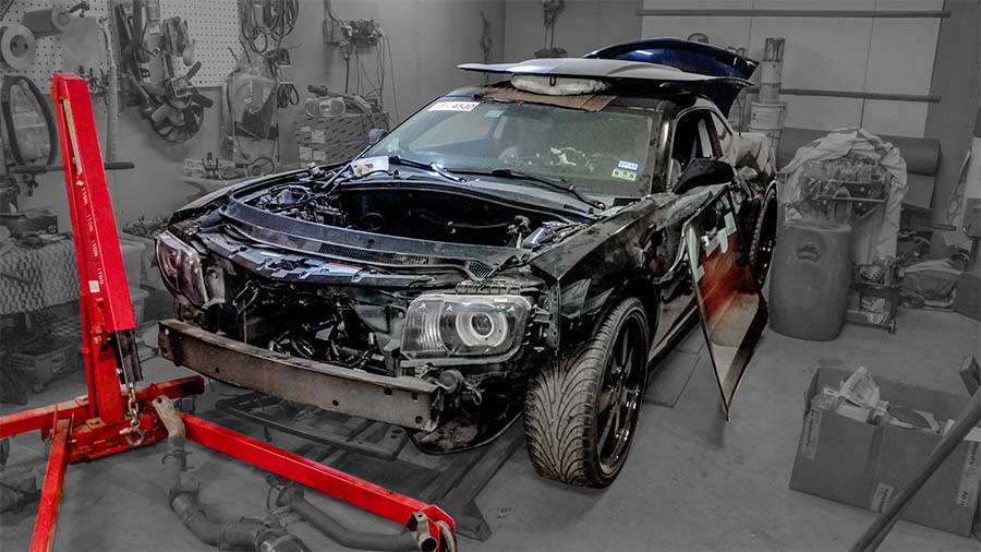 Camaron vanhan moottorin irrotus.